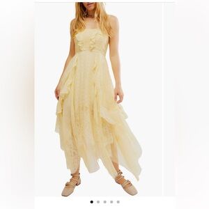 Free People Bliss Lace Trim Dress